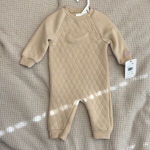 Nike Beige Quilted Kids Footie